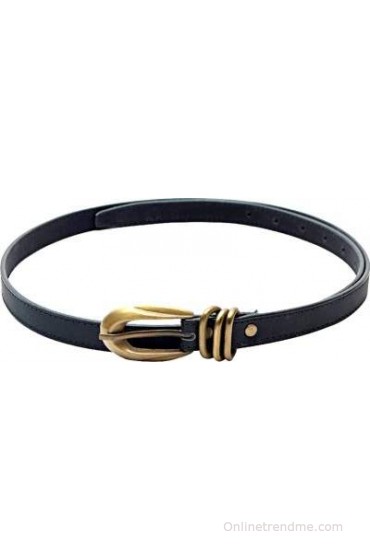SkyWays Women Evening/Party, Casual Black Artificial Leather Belt(BLK-02)